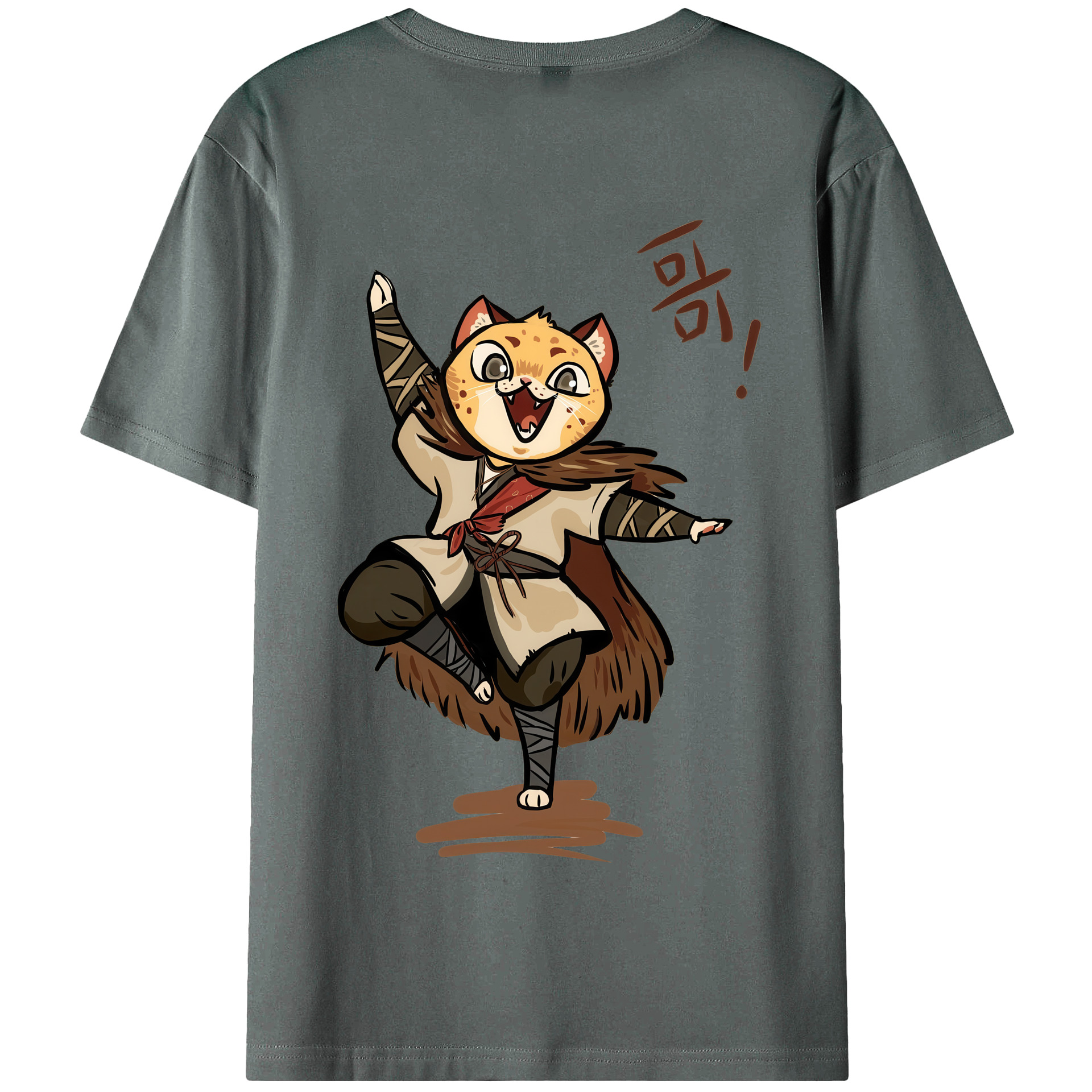 （画像用） Ne Zha 2 ナタ 魔童の大暴れ 綿100％半袖Tシャツ（背面プリント）